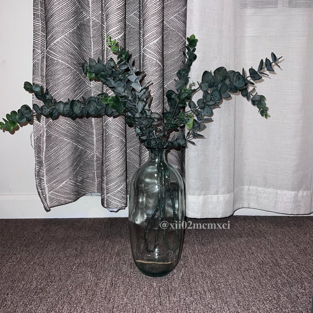 TJ MAXX VASE & FAUX EUCALYPTUS